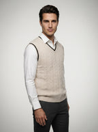 The Burnsall Cricket Vest in Cream