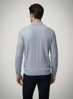 The Winslow Cable Half Zip in Gray