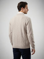 The Grasmere Zip Cardigan in Beige