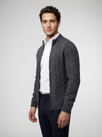 The Grasmere Zip Cardigan in Charcoal