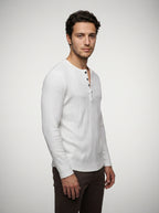 The Netherby Henley in White