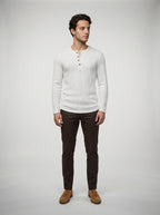 The Netherby Henley in White