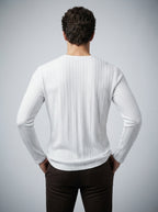 The Netherby Henley in White