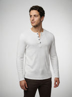 The Netherby Henley in White