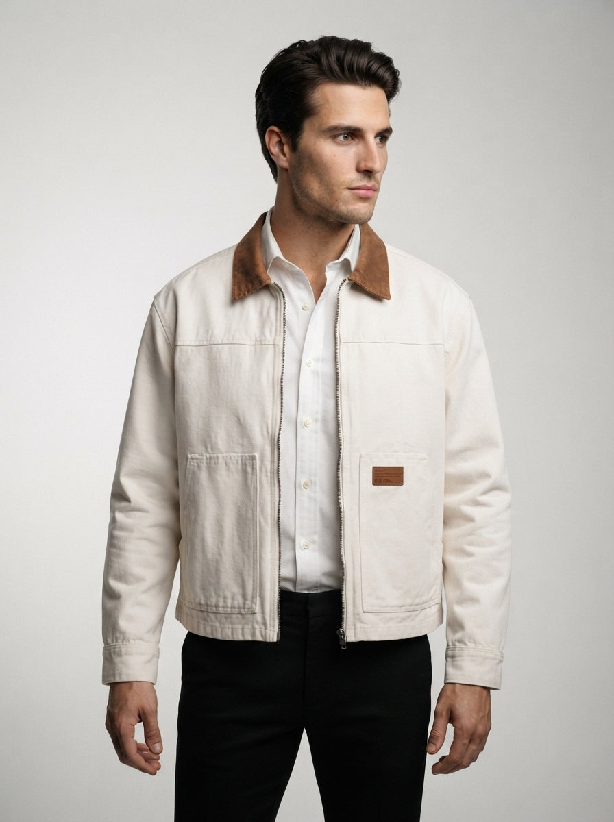 The Farnworth Canvas Jacket in Apricot