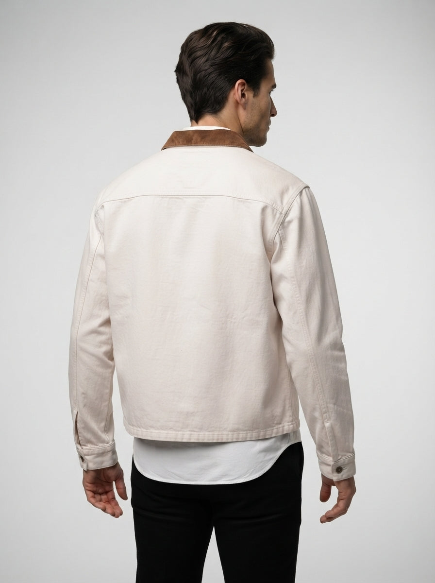 The Farnworth Canvas Jacket in Apricot