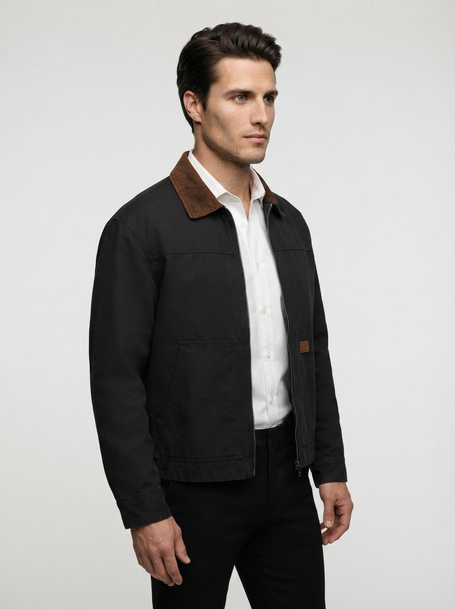 The Farnworth Canvas Jacket in Black