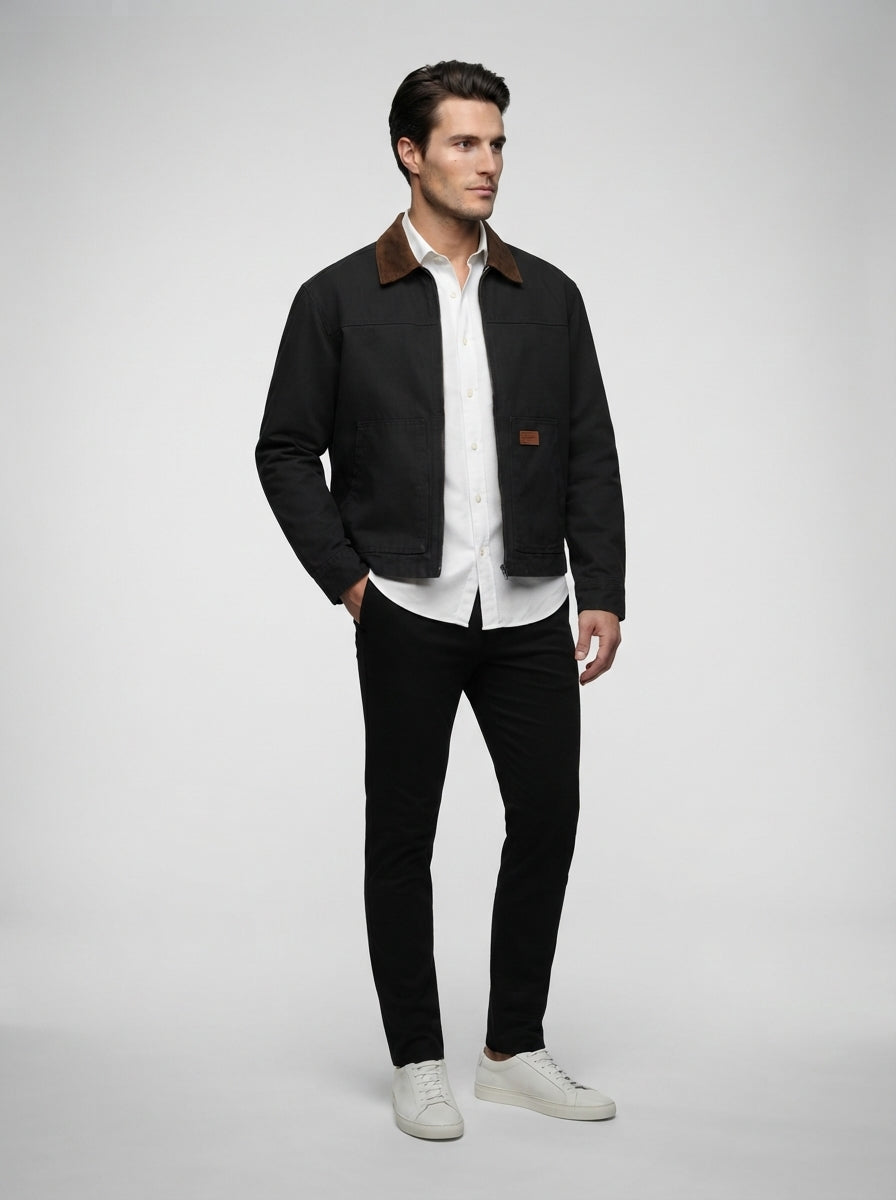 The Farnworth Canvas Jacket in Black