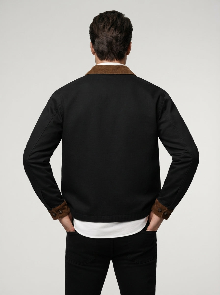 The Farnworth Canvas Jacket in Black