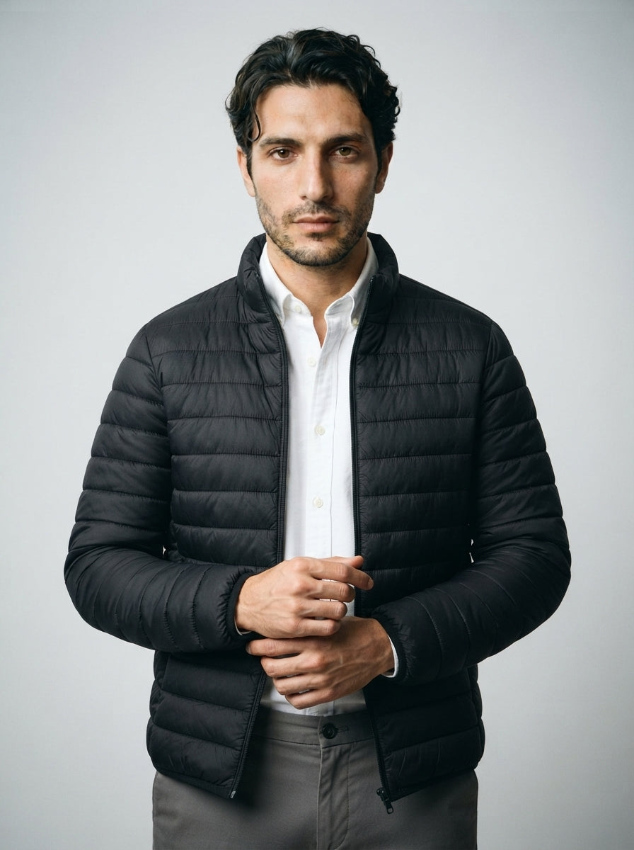 The Ashwell Channel Puffer in Black