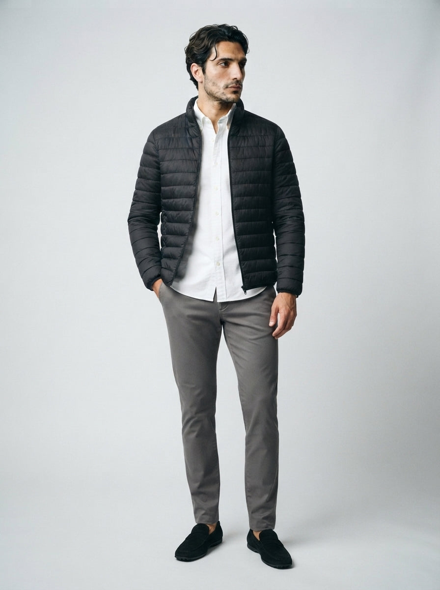 The Ashwell Channel Puffer in Black
