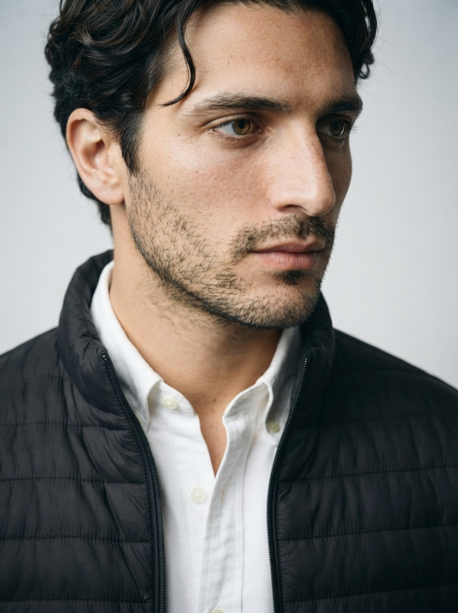 The Ashwell Channel Puffer in Black