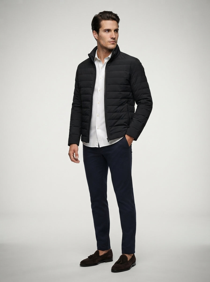 The Farleigh Zip Blouson in Black