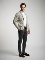 The Ravensworth Shawl Cardigan in Beige