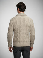 The Ravensworth Shawl Cardigan in Beige