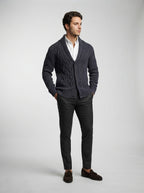 The Ravensworth Shawl Cardigan in Navy
