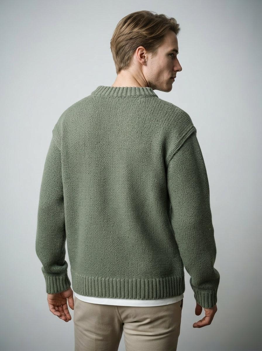 The Ashcombe Rib Knit in Olive