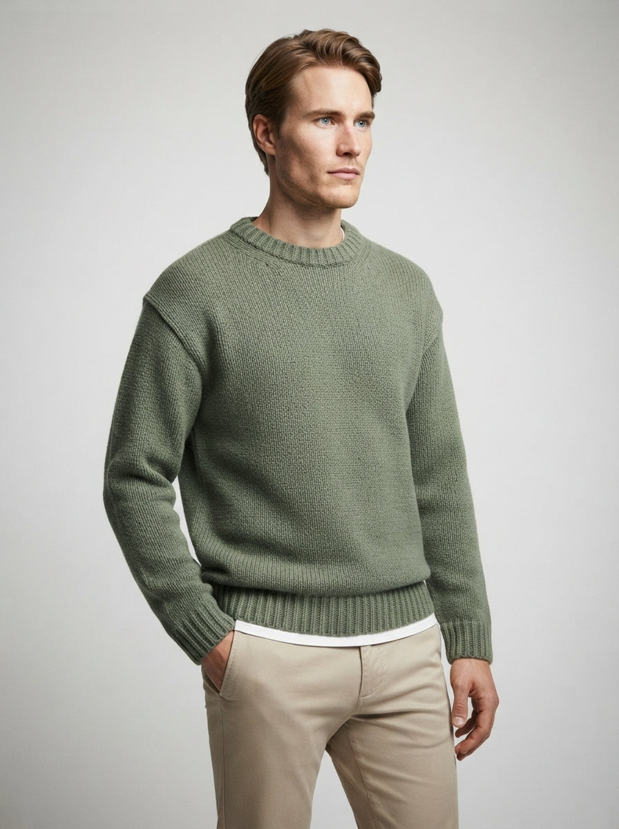 The Ashcombe Rib Knit in Olive