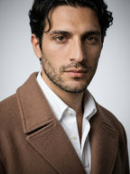 The Selborne Peak Lapel Coat in Brown