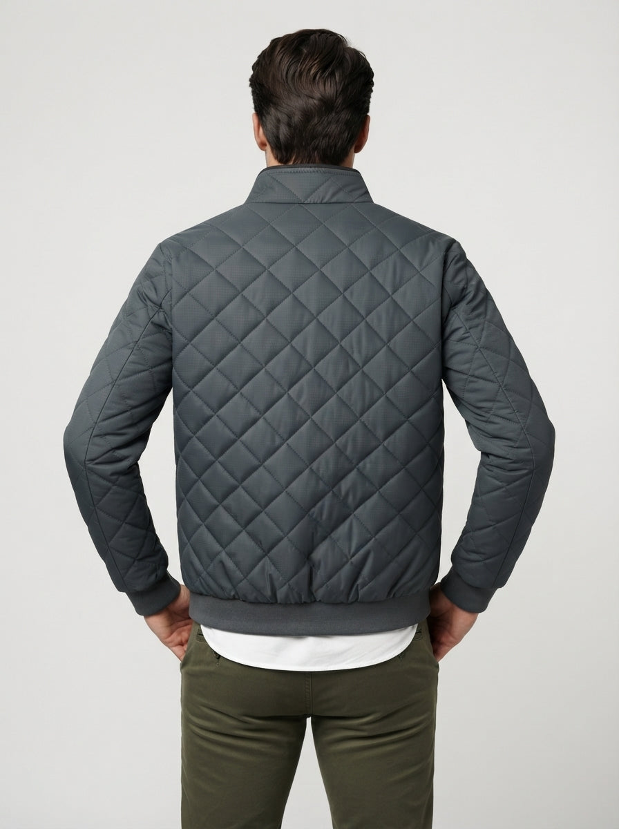 The Ardenne Diamond Quilt in Gray
