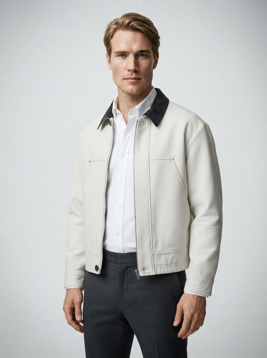 The Ellerby Contrast Jacket in Cream