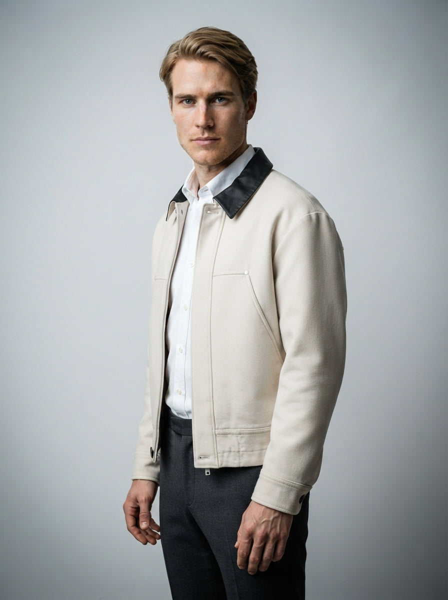 The Ellerby Contrast Jacket in Cream