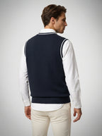 The Ellingham Tipped Vest in Navy
