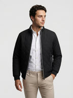 The Netherby Quilted Bomber in Black