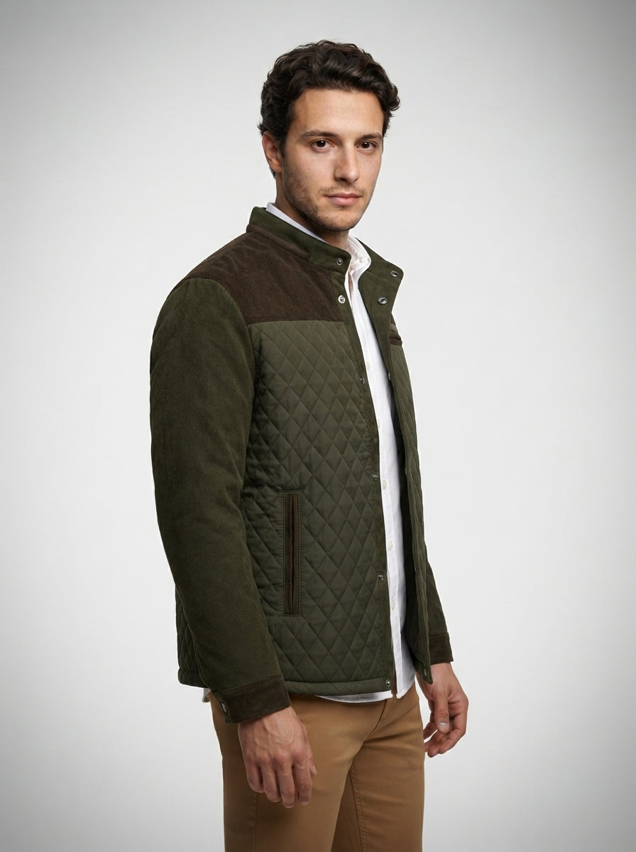 The Wraysbury Corduroy Quilt in Green