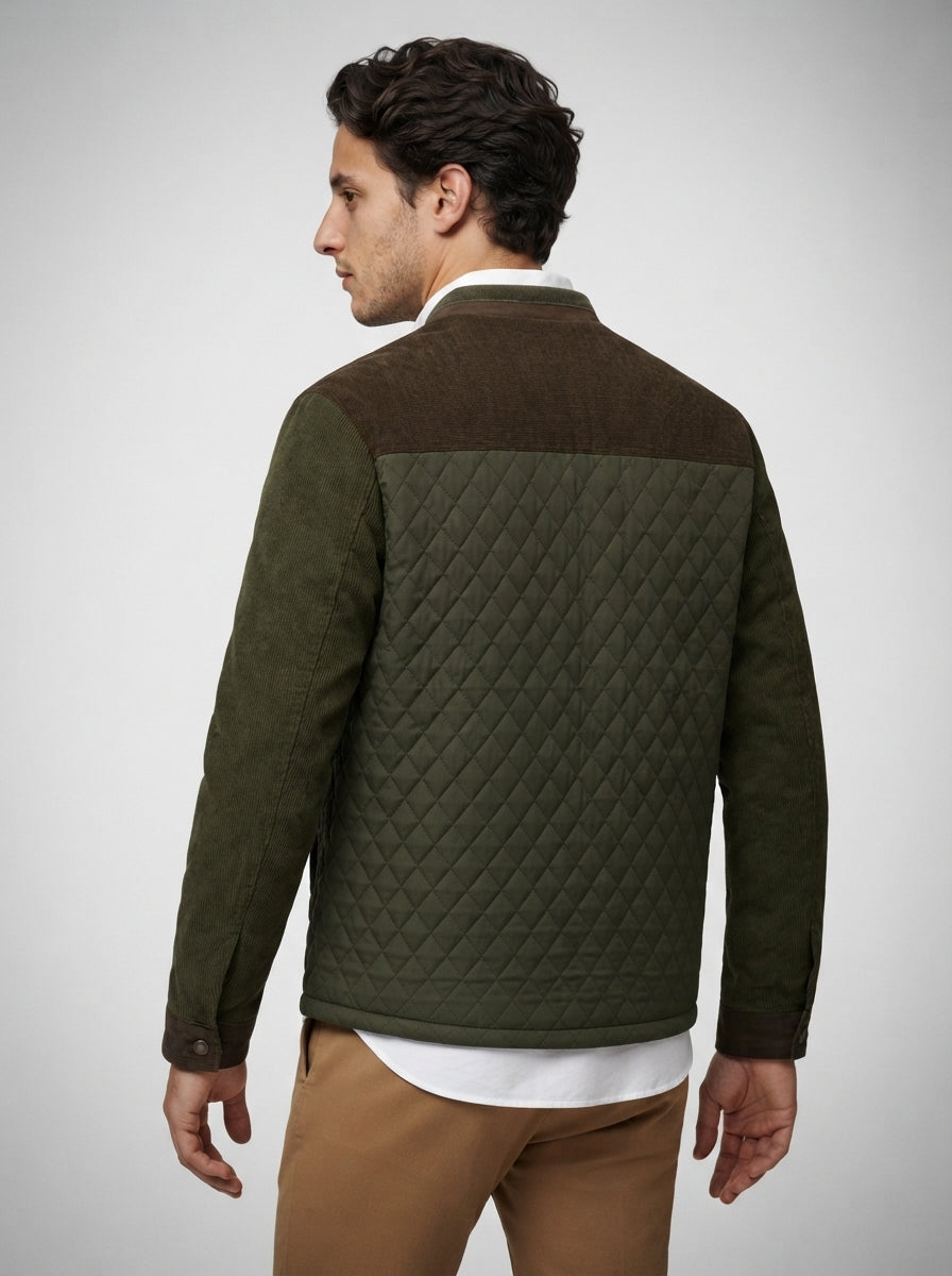 The Wraysbury Corduroy Quilt in Green