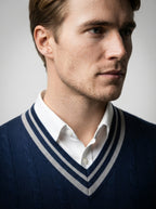 The Rothbury Deep V Vest in Navy