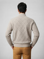 The Alverstoke Zip Cardigan in Taupe