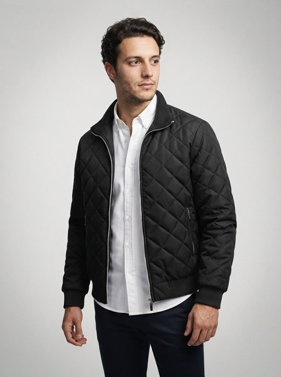 The Kelsale Diamond Quilt in Black