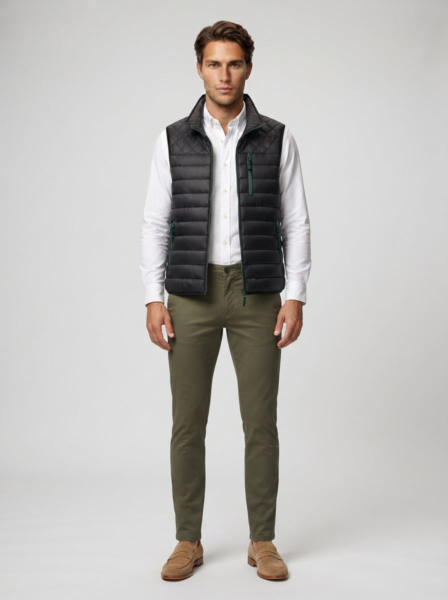 The Ferrand Padded Gilet in Black