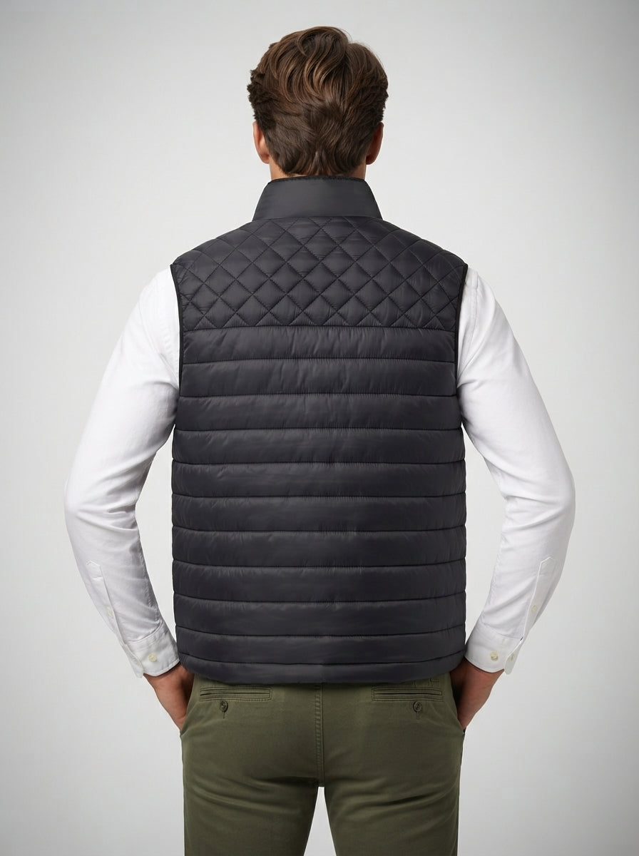 The Ferrand Padded Gilet in Black