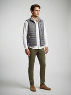The Ferrand Padded Gilet in Grey