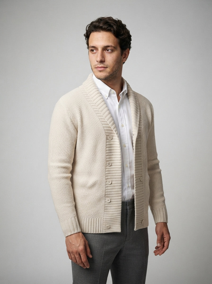 The Wexford Shawl Cardigan in Cream