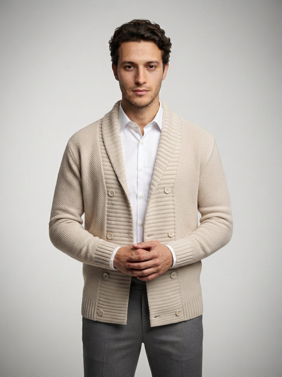 The Wexford Shawl Cardigan in Cream