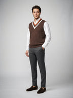 The Tenbury Cricket Vest in Green