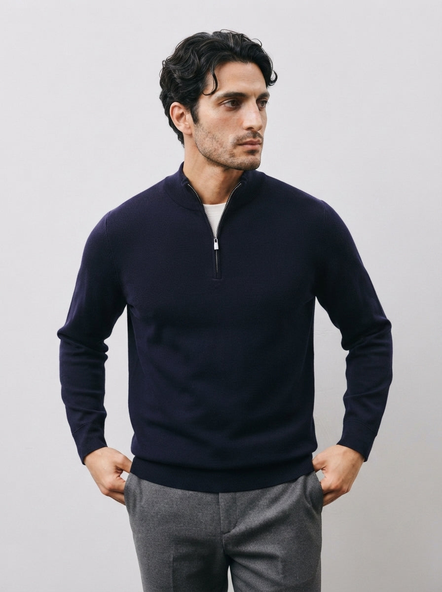 The Cranmore Half Zip in Navy