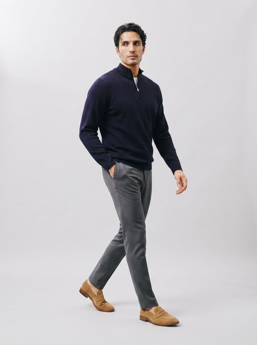 The Cranmore Half Zip in Navy
