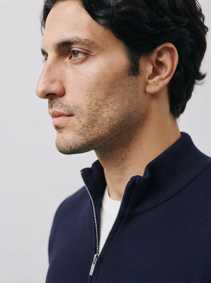 The Cranmore Half Zip in Navy