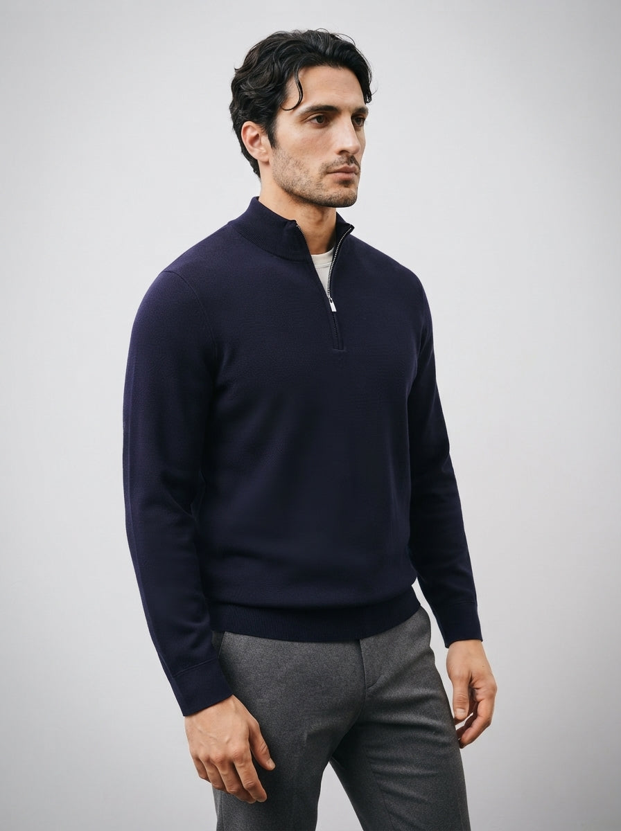 The Cranmore Half Zip in Navy