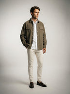 The Marchmont Cord Overshirt in Khaki