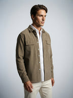 The Marchmont Cord Overshirt in Khaki