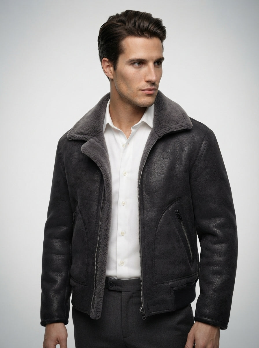 The Kirkwall Aviator Jacket in Gray