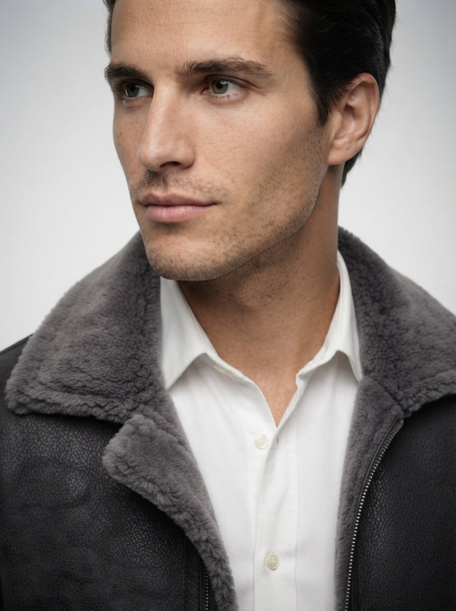 The Kirkwall Aviator Jacket in Gray
