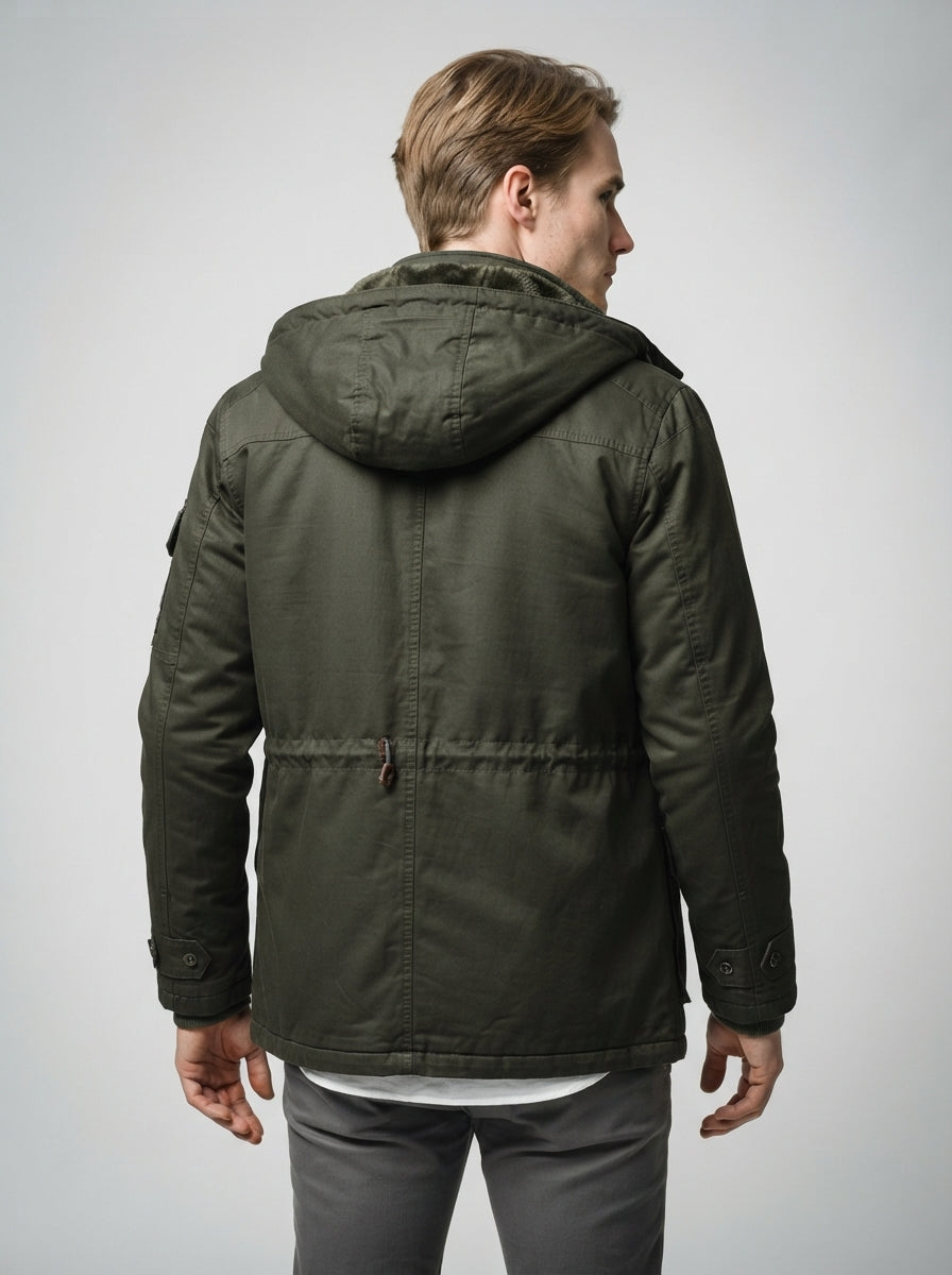 The Ryburn Fleece Field Jacket in Olive