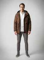 The Ryburn Fleece Field Jacket in Brown