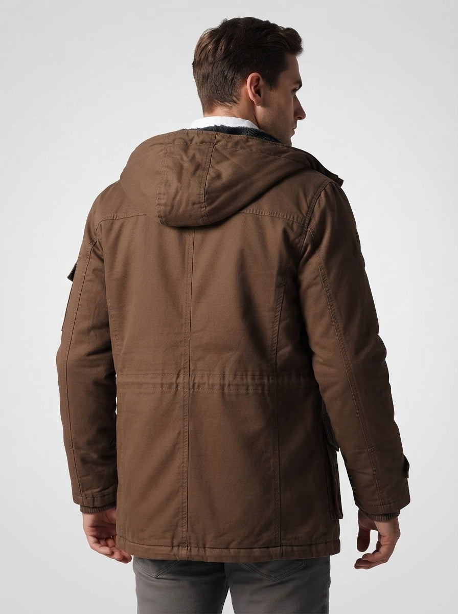 The Ryburn Fleece Field Jacket in Brown
